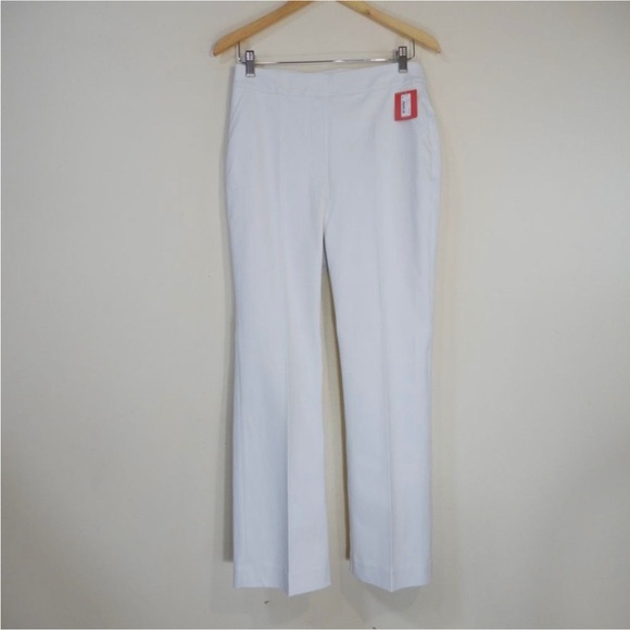 SPANX On-The-Go Kick Flare Pull-on PANTS Size M Tall White Stretch NWT - Picture 4 of 8